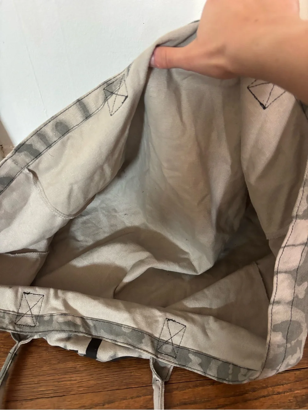 ALO Yoga Gray Tie-Dye Canvas Tote